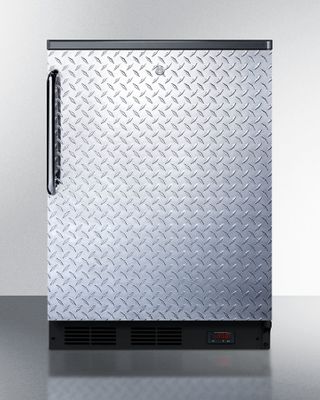 SUMMIT COMMERCIAL FF7LBLPUBDPL Commercial All-Refrigerator for Craft Beer Storage, Diamond Plated Door, Auto Defrost