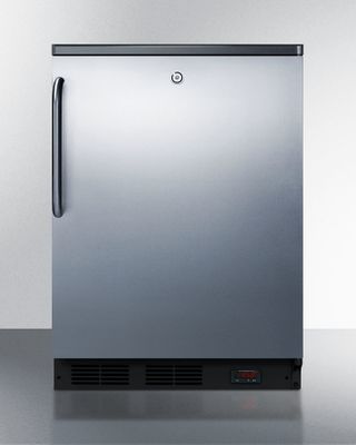 SUMMIT COMMERCIAL FF7LBLPUBSSTB Commercial All-Refrigerator for Craft Beer Storage, Stainless Steel Door, Auto Defrost, Towel Bar Handle