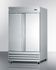 SUMMIT COMMERCIAL SCFF496 2-Door Reach-in Frost-Free All-Freezer in Stainless Steel, Commercially Listed, Digital Thermostat