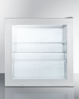 SUMMIT COMMERCIAL SCFU386CSS Countertop Commercial Display Freezer, Self Closing Glass Door, LED Lighting, 304 Grade Stainless Steel