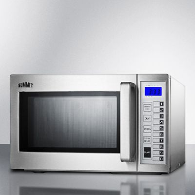 SUMMIT COMMERCIAL SCM1000SS Commercially Approved Microwave with Stainless Steel Exterior and Interior with Digital Controls