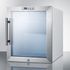 SUMMIT COMMERCIAL SCR215L Compact Commercial Glass Door Refrigerator with Auto Defrost, Stainless Steel Glass Trimmed Door and Factory Lock