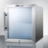 SUMMIT COMMERCIAL SCR215LCSS Compact Commercial Glass Door Refrigerator with Auto Defrost, Full Stainless Steel Glass Trimmed Door and Factory Lock
