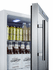 SUMMIT COMMERCIAL SCR215LCSS Compact Commercial Glass Door Refrigerator with Auto Defrost, Full Stainless Steel Glass Trimmed Door and Factory Lock