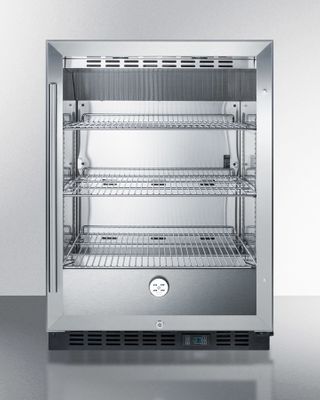 SUMMIT COMMERCIAL SCR610BLCSS Commercial built-in undercounter beverage refrigerator with SS interior