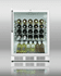 Summit Commercial SWC6GWLTB Counter Height Wine Cellar, Finished White Cabinet with Glass Door, Scalloped Shelves, Professional Towel Bar Handle, Auto Defrost and Factory Installed Lock