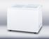 Summit SCF1076 Commercial Sliding Glass Top Ice Cream Freezer, 10.6 Cubic Foot Capacity, Keyed Lock, 2 Wire Baskets and Sturdy Casters