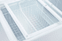 Summit SCF1076 Commercial Sliding Glass Top Ice Cream Freezer, 10.6 Cubic Foot Capacity, Keyed Lock, 2 Wire Baskets and Sturdy Casters