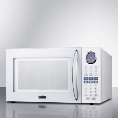 SUMMIT SM1102WH 1000 Watt Microwave Oven in White Finish, Large Capacity, One Touch Digital Controls