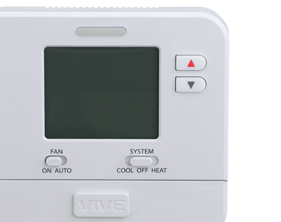 VIVE TP-N-701 Single Stage Digital Residential Thermostat, 1 Heat, 1 Cool, Battery or Hardwire, Non-programmable