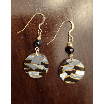 Black and White Earrings