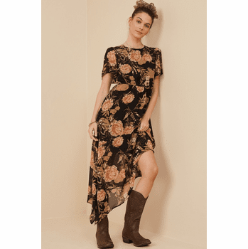 Black Floral Dress