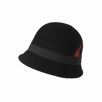 Black wool hat
