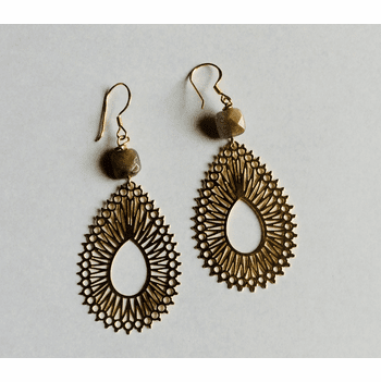 Fan Gold Earring
