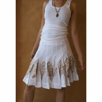 Gold and White Skirt