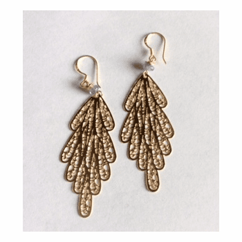 Gold Drip Drop Earrings