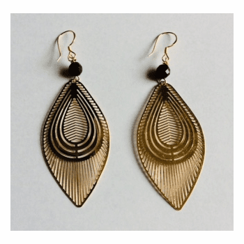 Gold Leaf Drop Earring