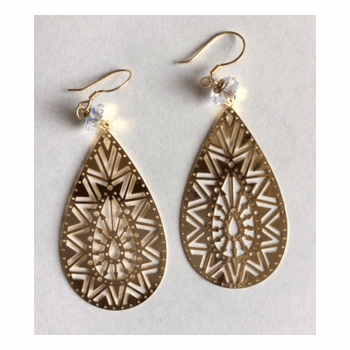 Gold Tribal Earrings