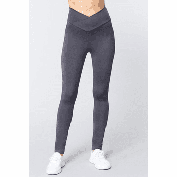 Gray Twist Waist Leggings