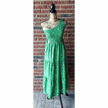 Green One Shoulder Dress