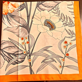 Ivory Orange Scarf