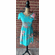Teal Floral Print Dress