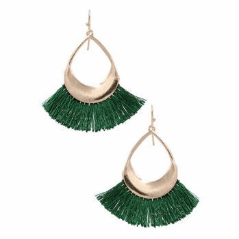 Tear Drop Fringe Earrings