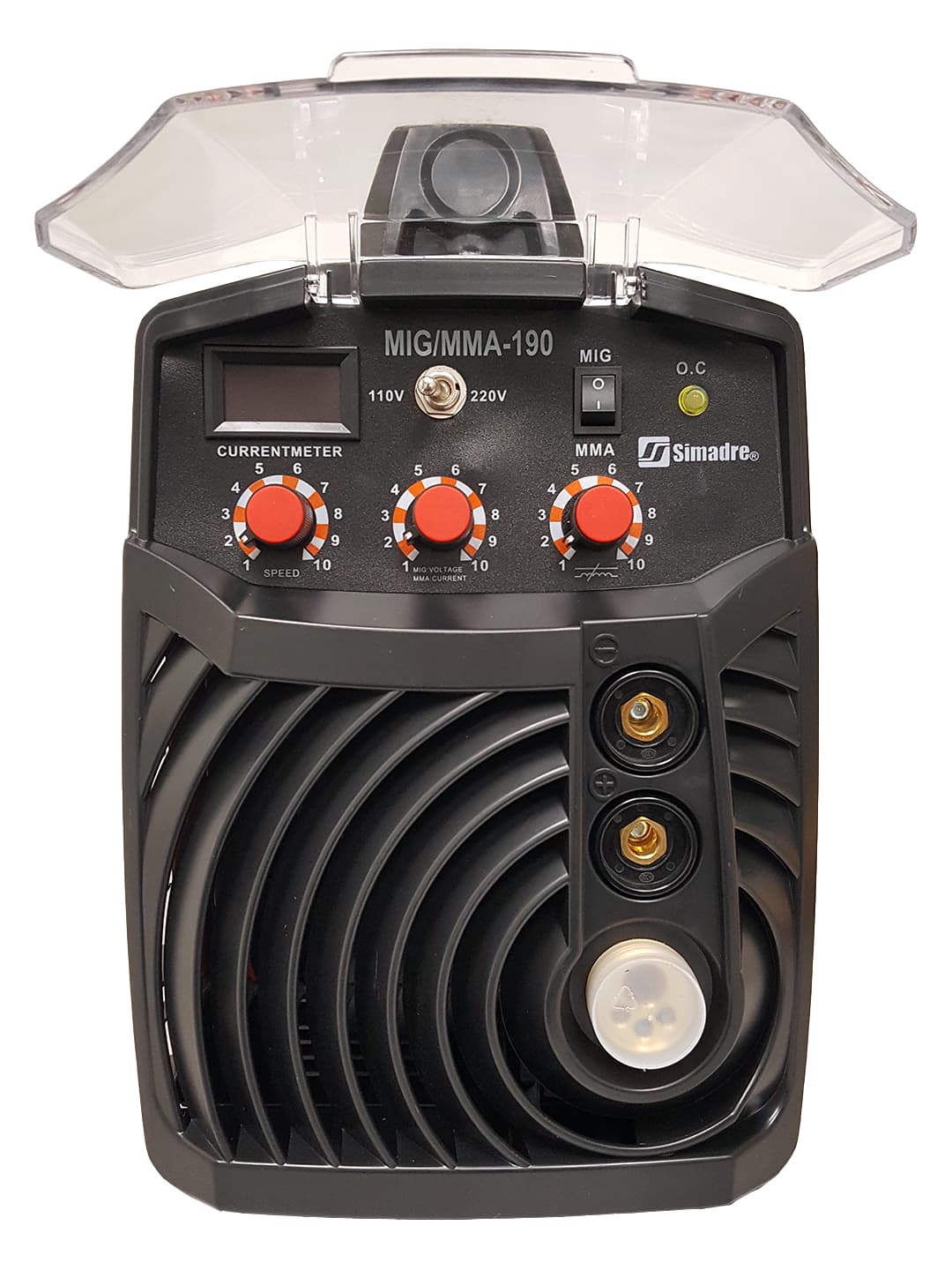 HAXIAOER 145A Saldatrice a Filo Continuo No Gas, 3 In 1 ARC/Flux MIG