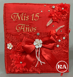 Enchanted Forest Themed - Quinceanera Photo Album Red 
