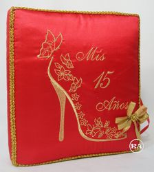 Quinceanera Photo Album with High Heel Shoe