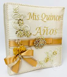 Custom Made Quinceanera Photo Album in Champagne