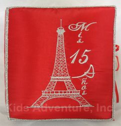 Quinceanera Photo Album with Eiffel Tower - Red