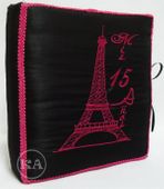 Quinceanera Photo Album with Eiffel Tower - Red