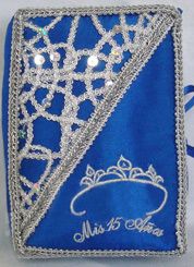 Quinceanera Bible w/ Crown -  Royal blue