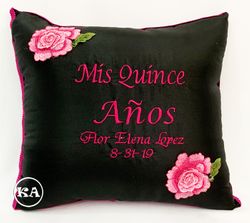 Quinceanera Pillow with Roses