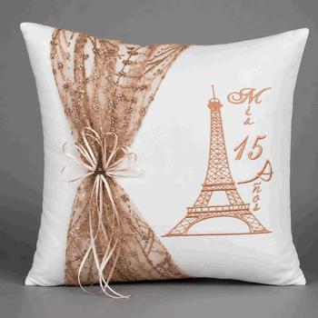 Quinceanera Pillow - Paris Themed