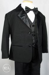 5-pc Boys' Classic Black Tuxedo