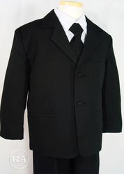 5-pc Boys' Classic Black Tie Suit  