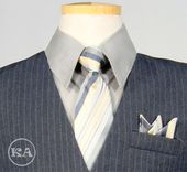 4-pc Gray Boys' Vest Suit Set 