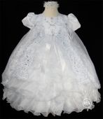 Lacy Fancy Baptism Dress w/ Holy Spirit (sold out)
