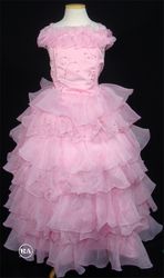 Lovely Pink Girls' Dress w/ Flower Design 