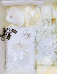 5-pc Long Baptism Candle Set 