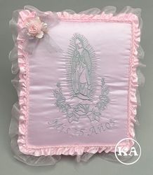 Quinceanera Photo Album with Virgin Mary - Pink / Silver