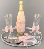 4PC Quinceanera Toasting Set - Navy Blue