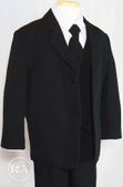 5-pc Boys' Classic Black Tie Suit  