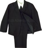 5-pc Boys' Classic Black Tie Suit  