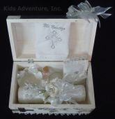 Wooden Box 5-pc Deluxe Baptism Candle (sold out)