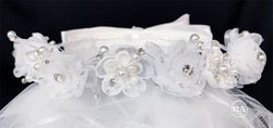 Heidi First Communion Flower Tiara with Veil 