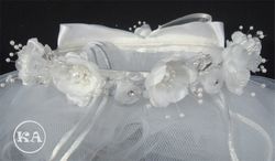 Jimena First Communion Flowery Tiara Veil