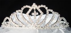 Communion Tiara Veil with Bow